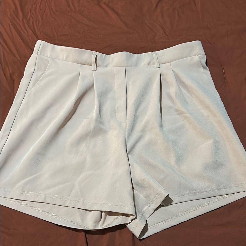 Elegant Cream Women's Shorts